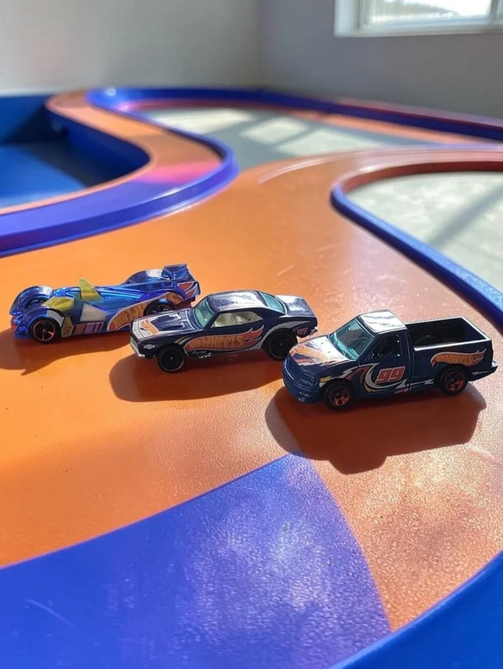 (Lot Of 3) Assorted Hot Wheels Race Team Chevy Camaro/Hi-Tech Missile/Ford F-150